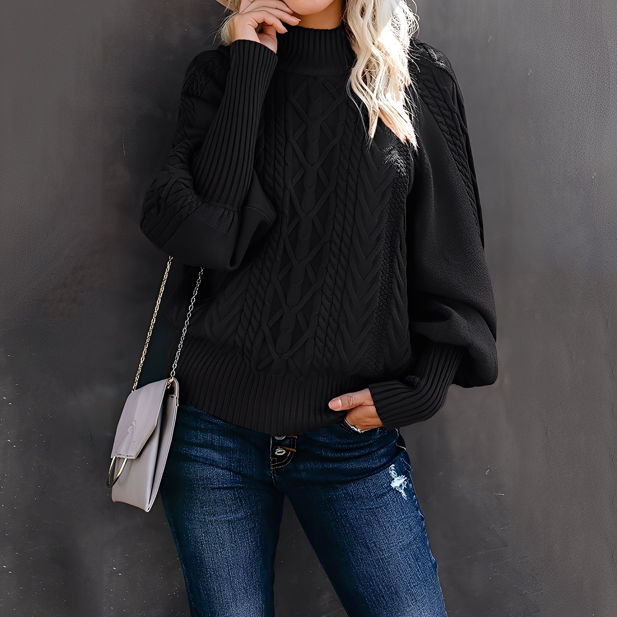 Jemima - Pull à col roulé chic et casual pour femmes