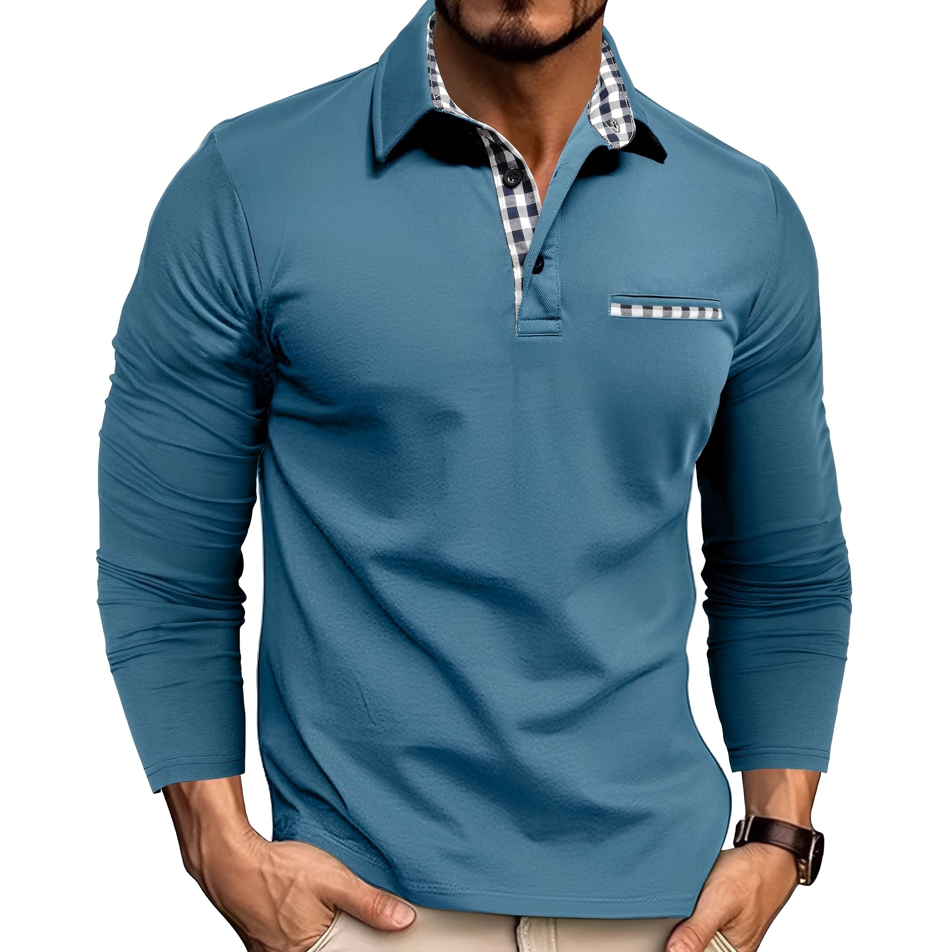 Jerome - Polo homme décontracté à manches longues