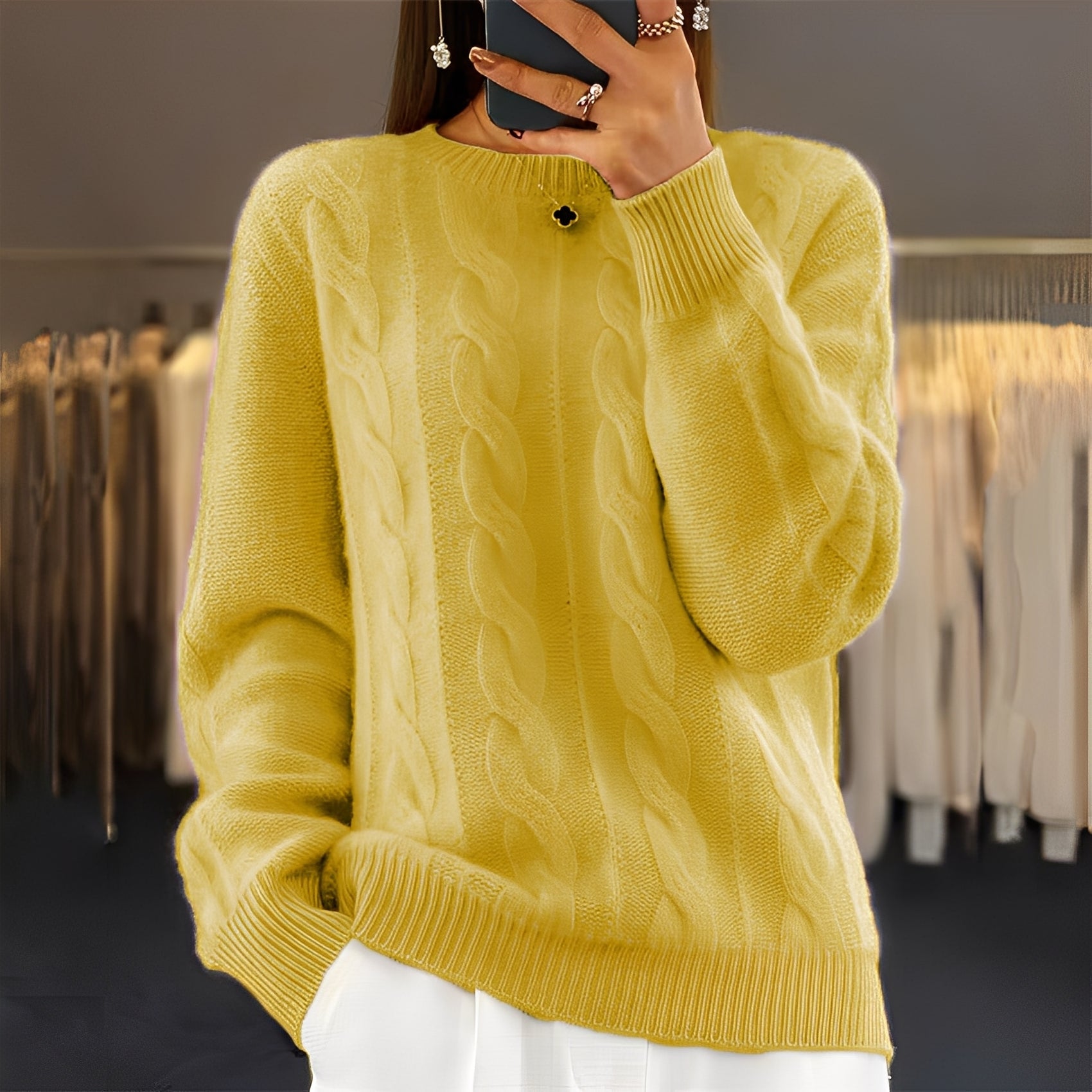 Theresa - Pull chaud et classique en laine pour femmes