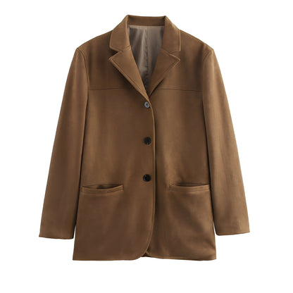 Ashlea - Blazer raffiné avec col et jupe pour femmes