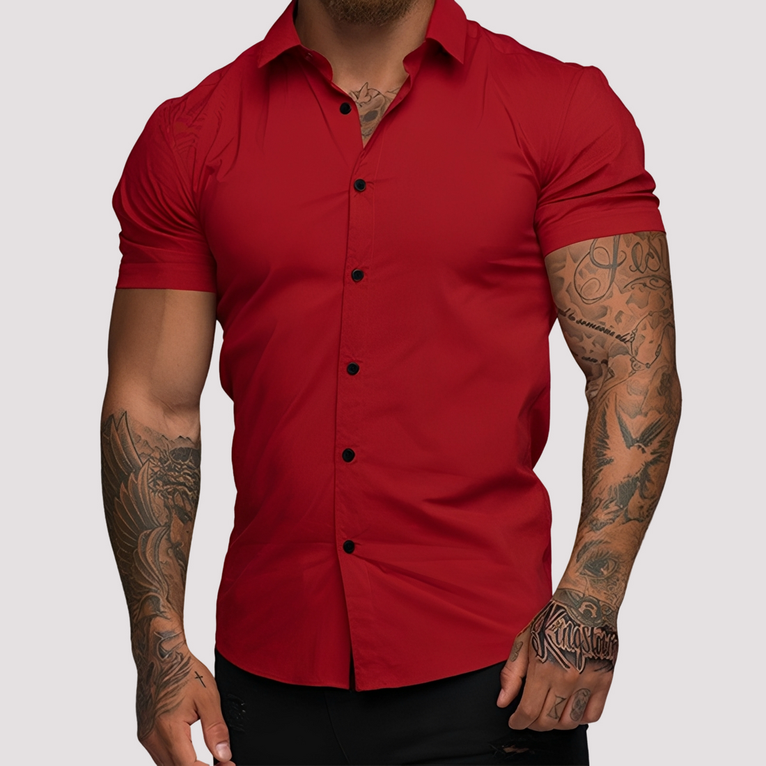 Oscar - Chemise slim fit à manches courtes pour hommes