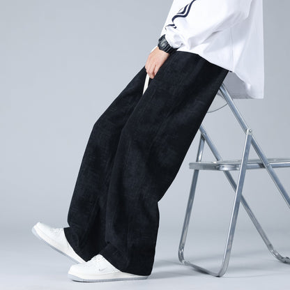 Larry - Pantalon de jogging en velours côtelé chic et spacieux pour hommes