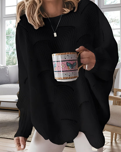 Kassandra - Pull chic pour femmes avec détails ajourés