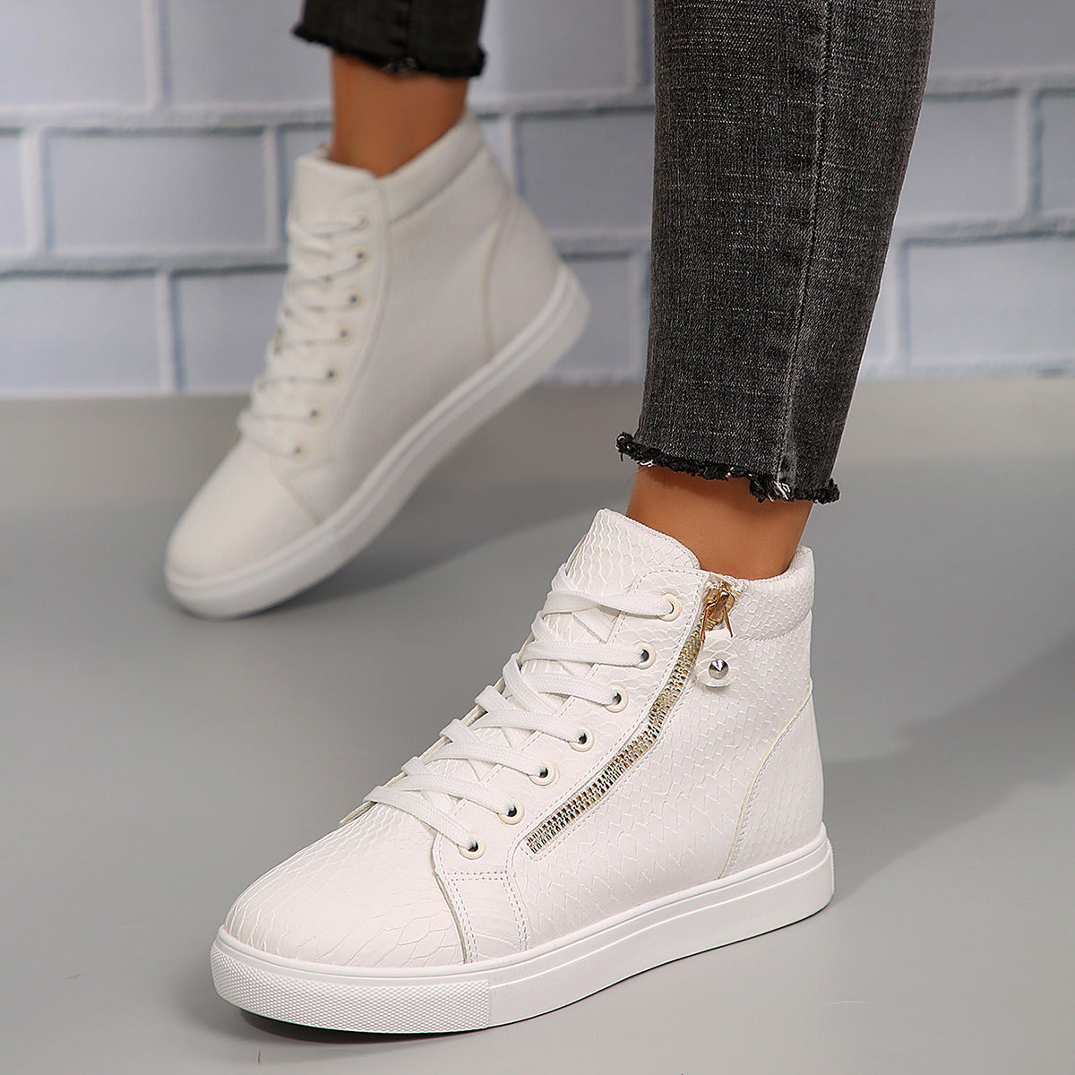 Daniella - Sneakers stylés avec fermeture éclair pour femmes