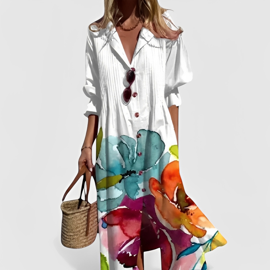 Millie - Robe midi fleuri chic