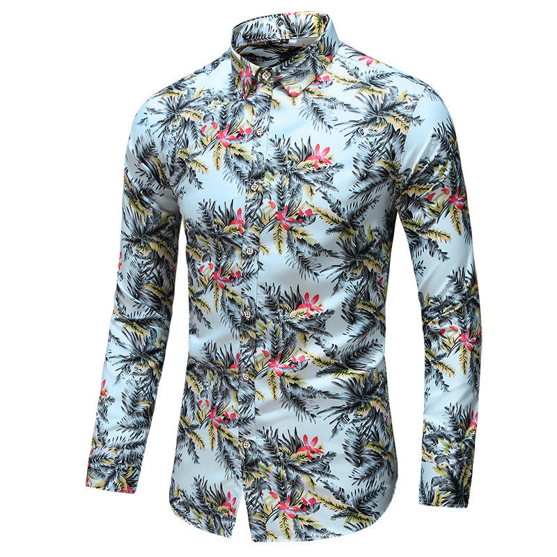 Dexter - Chemise à manches longues imprimée et élégante pour hommes