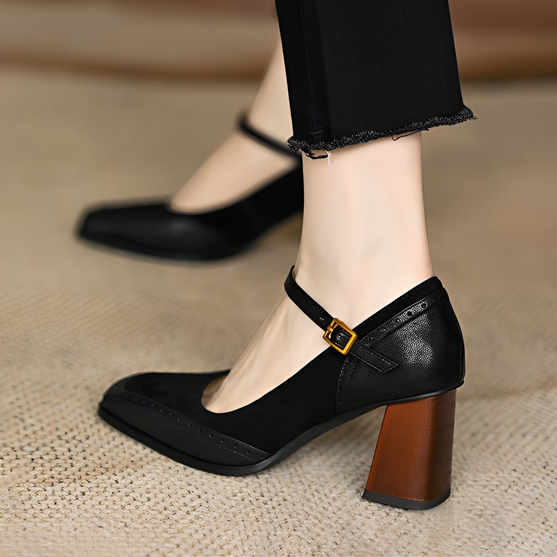 Isha - Chaussures formelles à larges talons