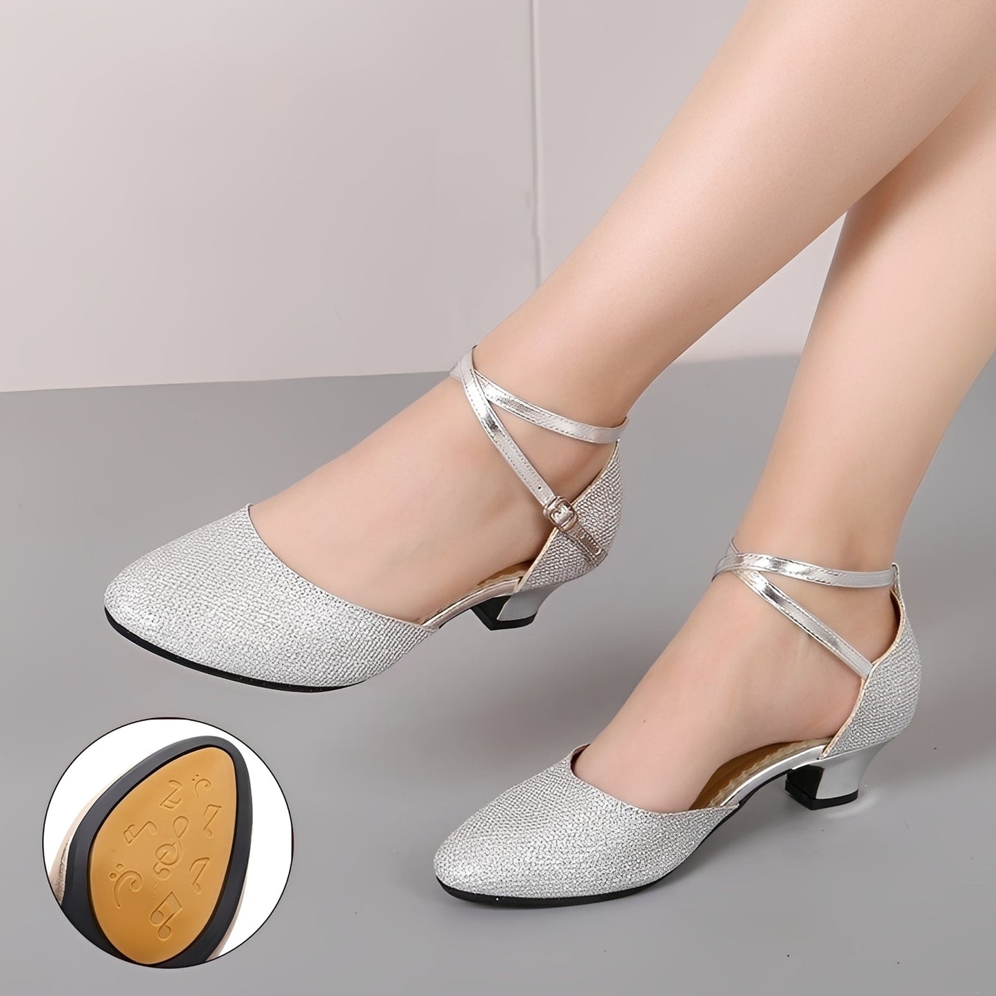 Carrie - Elegante Sandalen mit Glitzereffekt für Damen