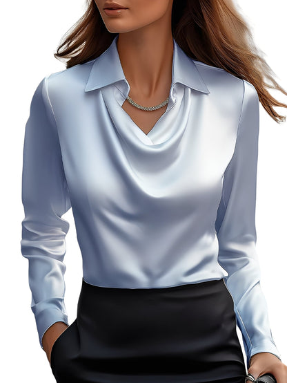 Dionne - Chemise satinée élégante pour femmes à manches longues