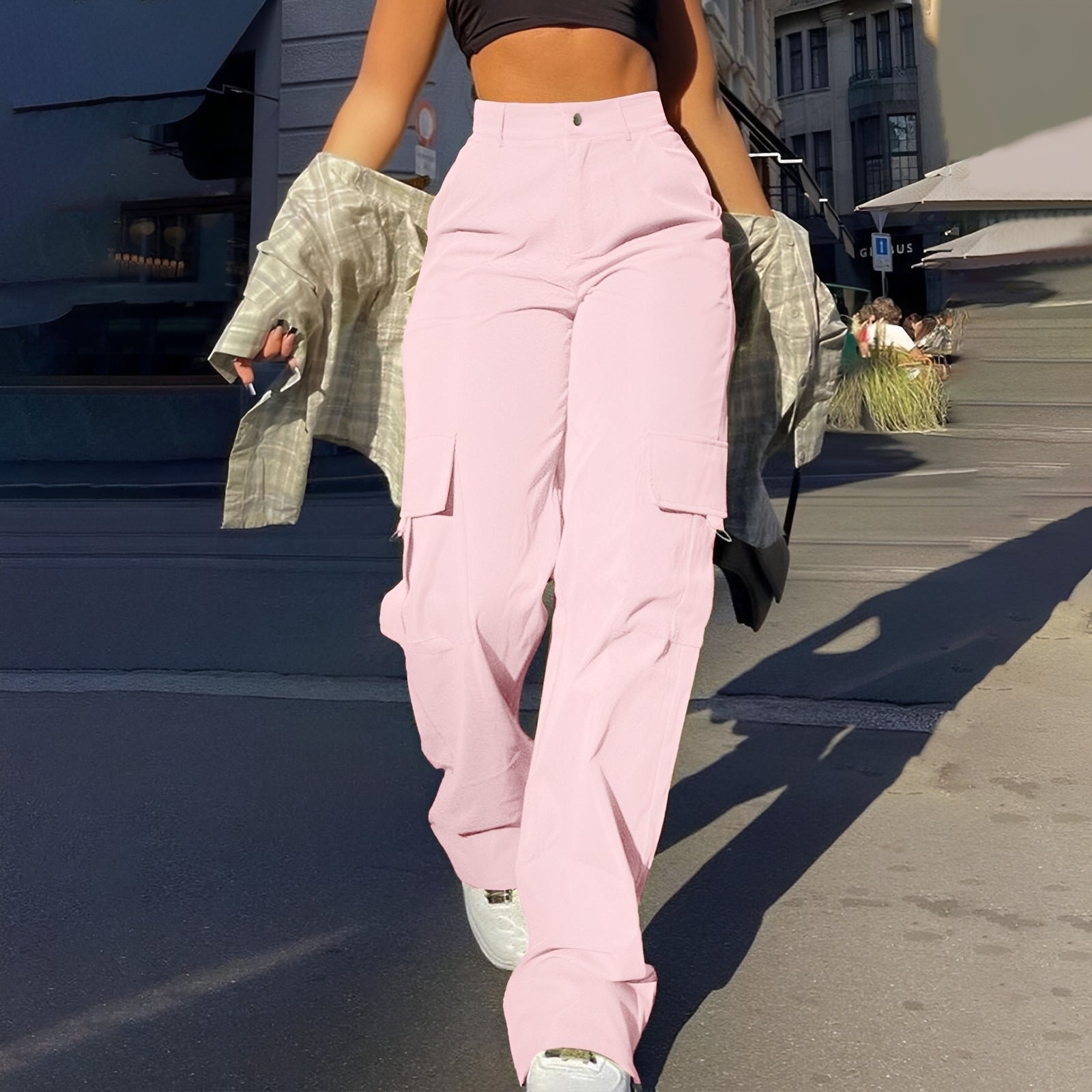 Sophie - Pantalon cargo décontracté à taille haute pour femmes