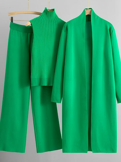 Angie - Elegantes dreiteiliges Strickset für Damen