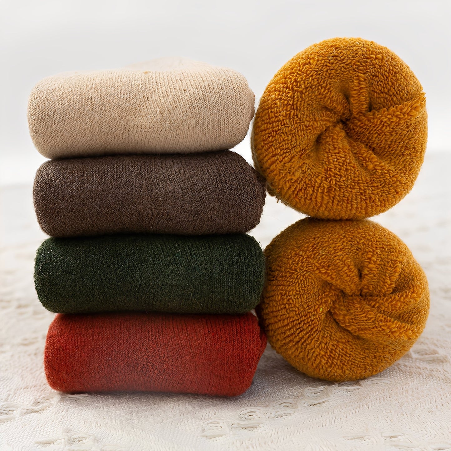 Carmella - Chaussettes chaudes unisexes, épaisses et casual