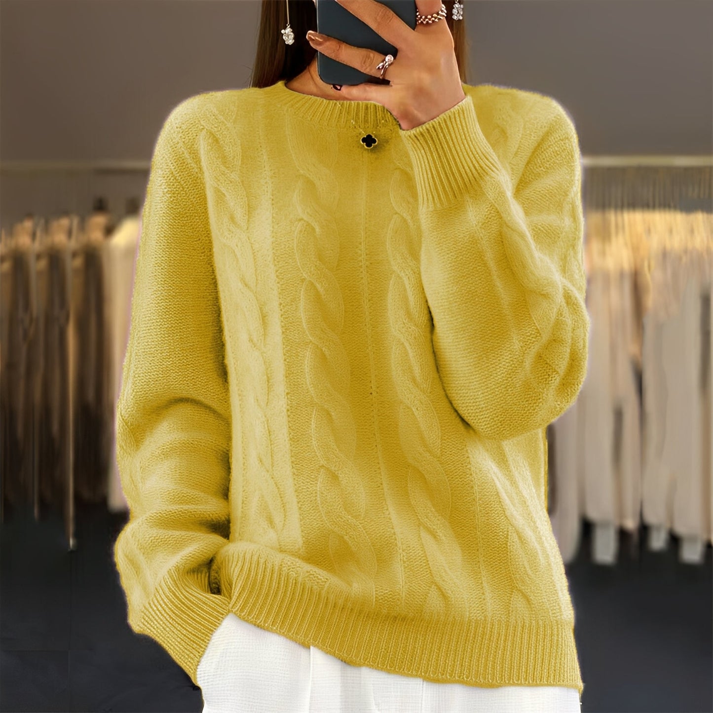 Jasmin - Eleganter gestrickter Damenpullover