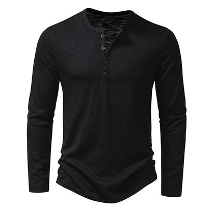 Randall - Chemise homme relax à manches longues avec boutons