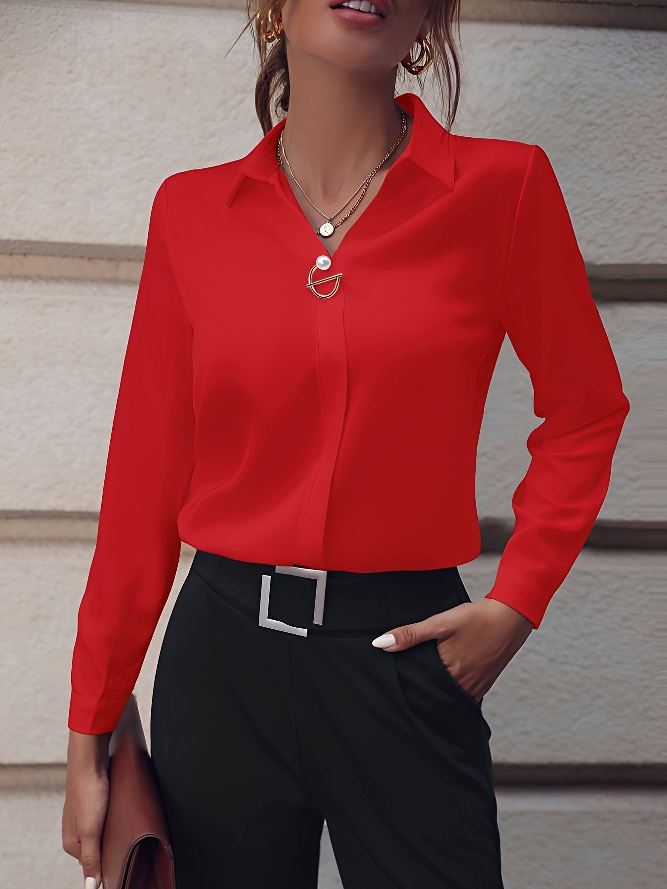 Erica - Chemise chic à longues manches