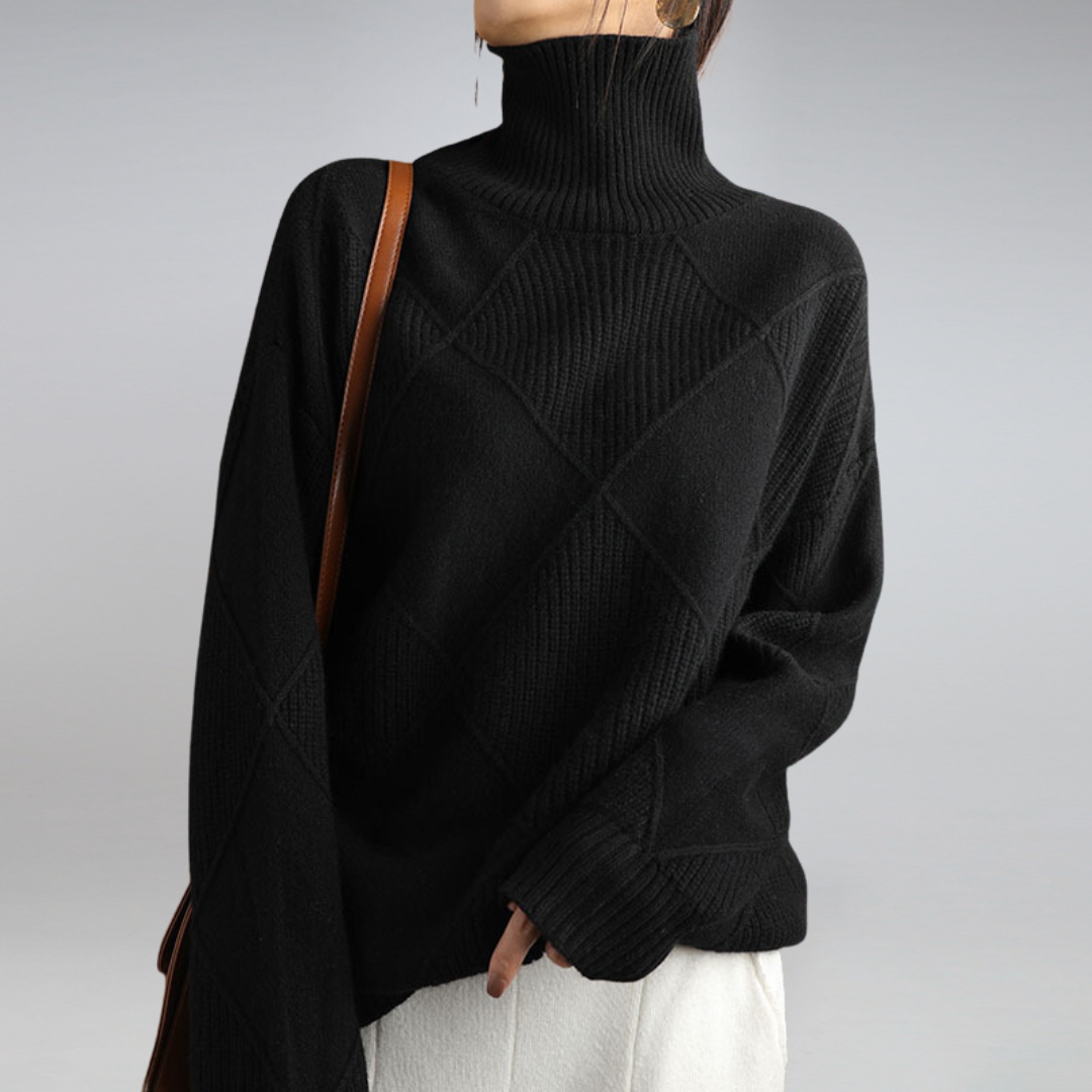 Camille – Pull Col Roulé en Cachemire Femme