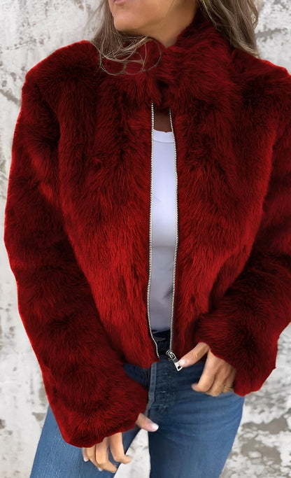 Amanda - Manteau stylé en fausse fourrure pour femmes