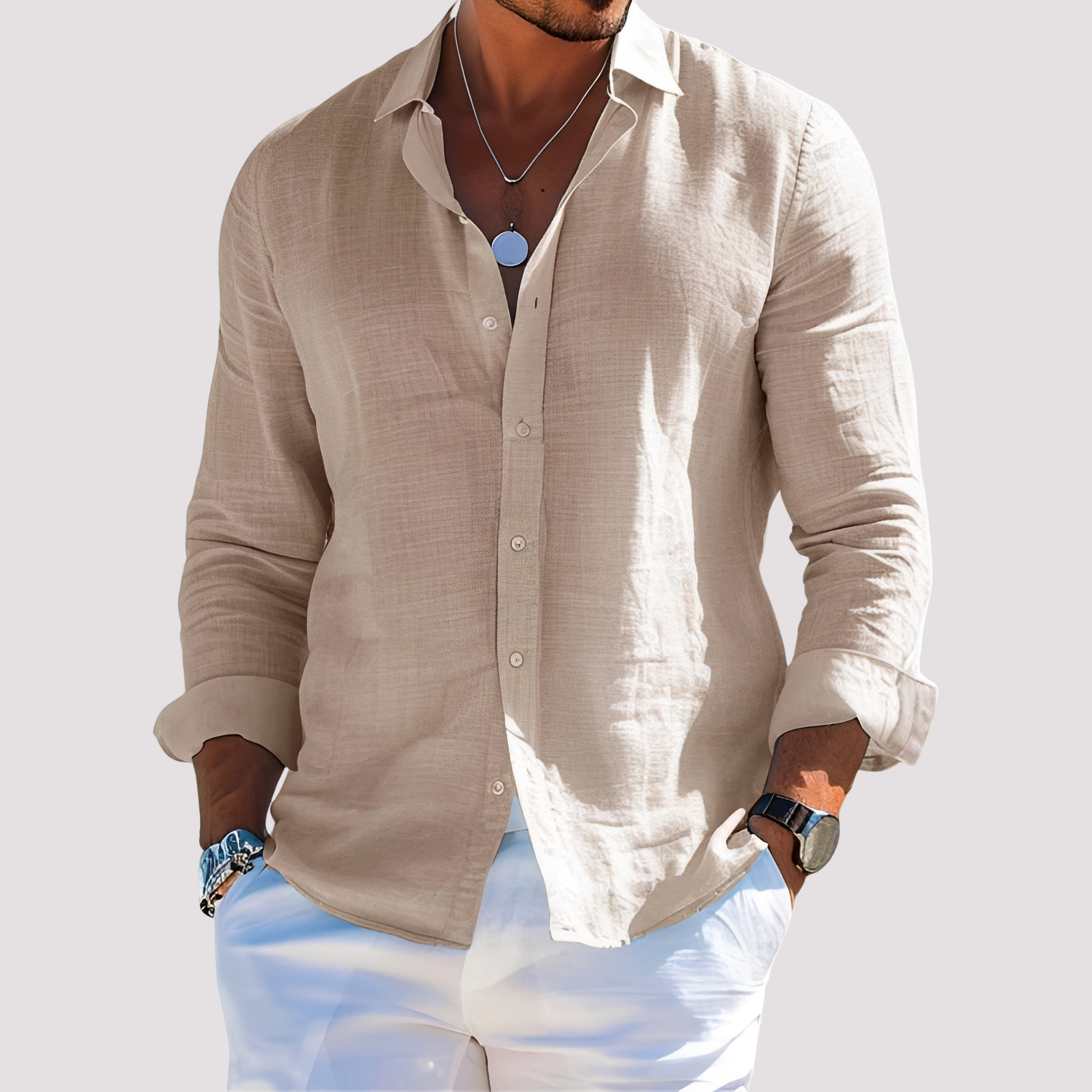 Dale – Chemise à manches longues pour hommes – Casual et relax