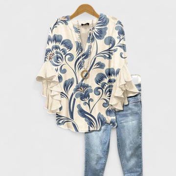 Kay- Blouse élégante pour femmes avec motif floral