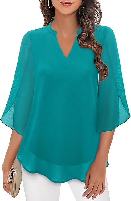 Brianna - Blouse avec manche ajourée et allure raffinée