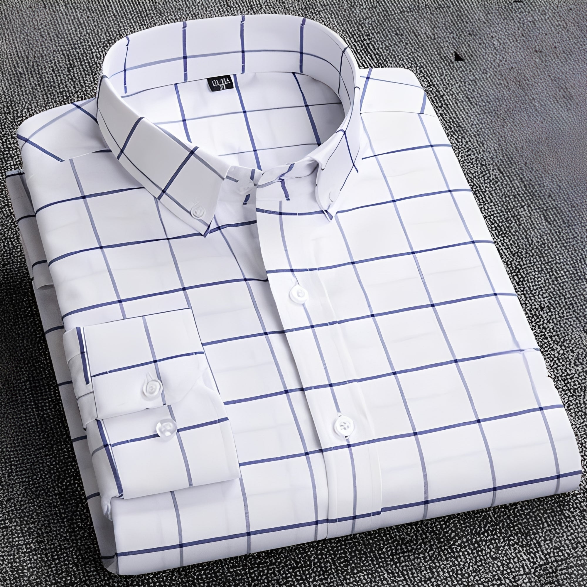 Jezriel - Chemise à carreaux tendance à manches longues pour homme
