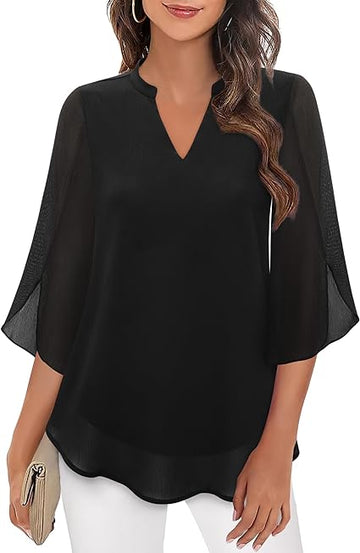 Brianna - Blouse avec manche ajourée et allure raffinée