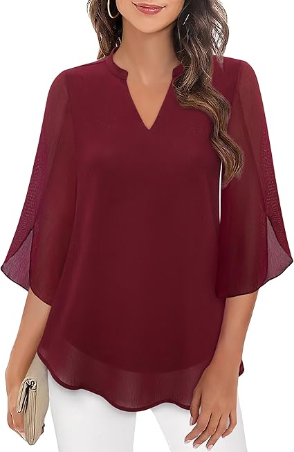 Brianna - Blouse avec manche ajourée et allure raffinée