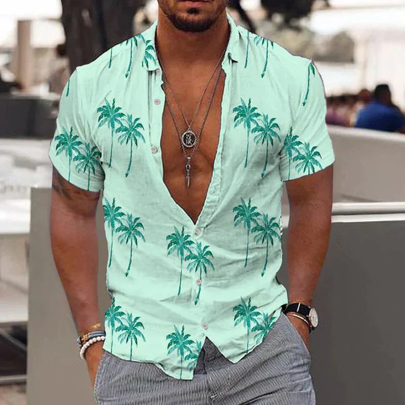 Zion - Chemise légère au style tropical pour hommes