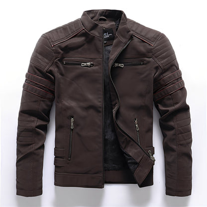 Dillan - Veste de moto en cuir chic pour hommes