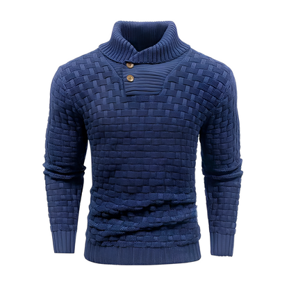 Branson - Pull homme à col montant, style relax