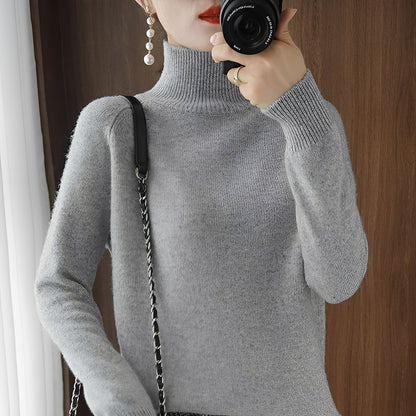 Rachel - Sweater for women with elegant turtleneck collar
