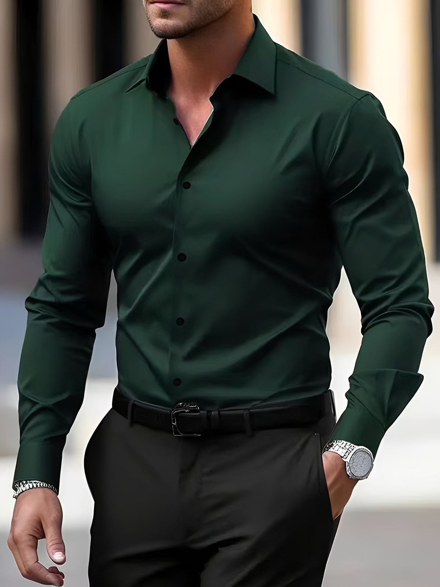 Jeremy – Chemise homme à manches longues – pour moments décontractés et formels