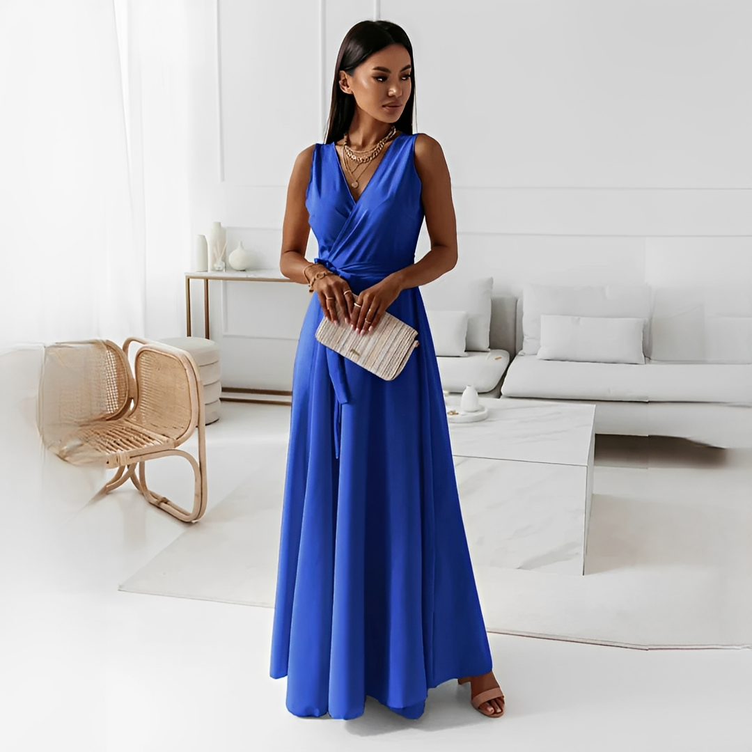 Quiana - Robe élégante à col en V pour femmes