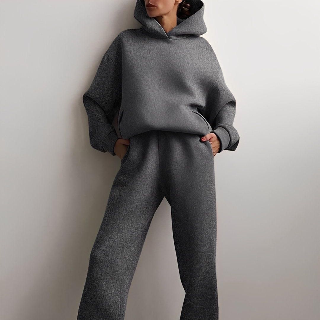 Carolyne - Ensemble hiver oversize veste et pantalon pour femme