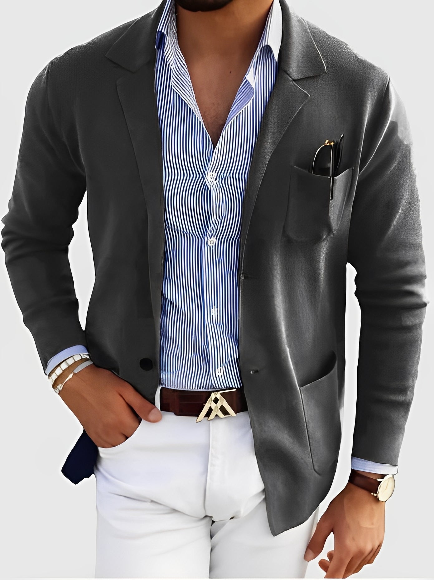 Darrin - Gilet pour homme avec poches, style décontracté