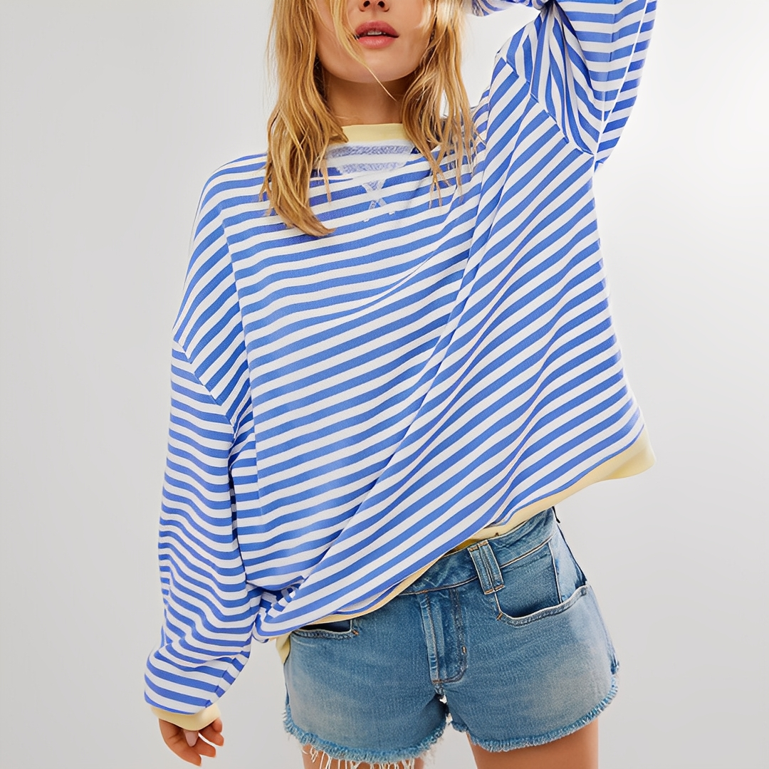 Pénélope - Pull oversize rayé pour femme