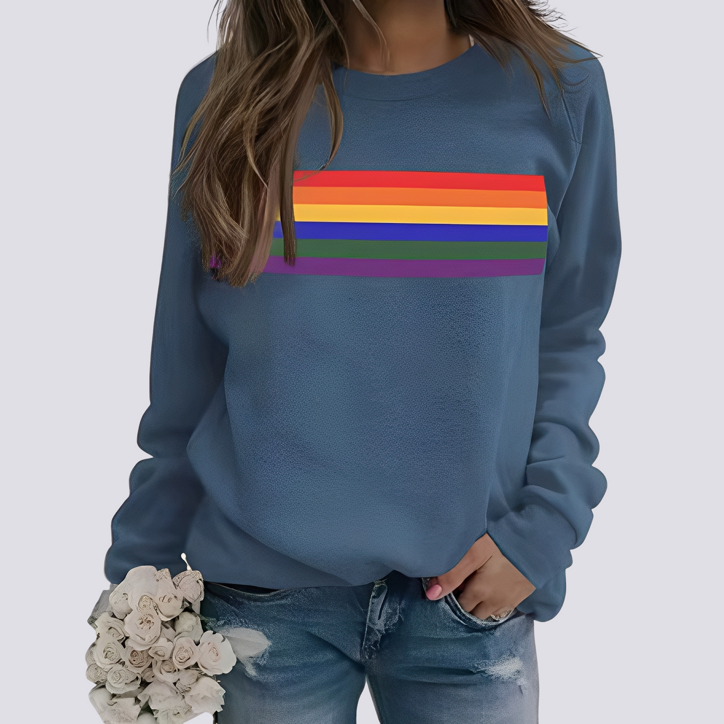 Roseann - Pull chic avec motif coloré pour femmes