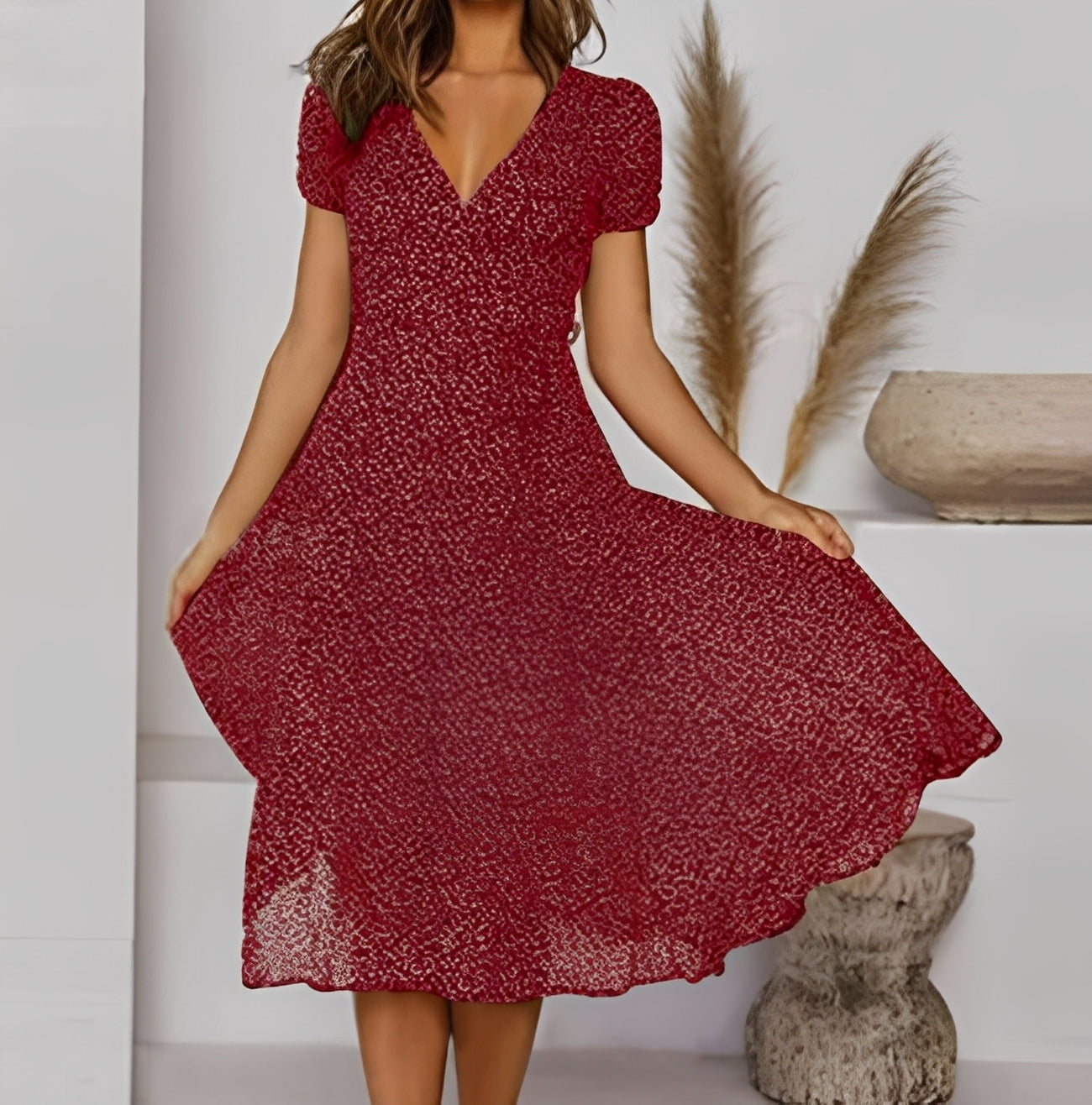 Elizabeth - Robe décontractée et ample à manches courtes pour femmes