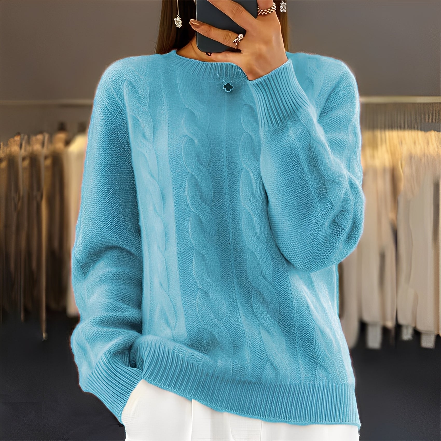 Theresa - Pull chaud et classique en laine pour femmes