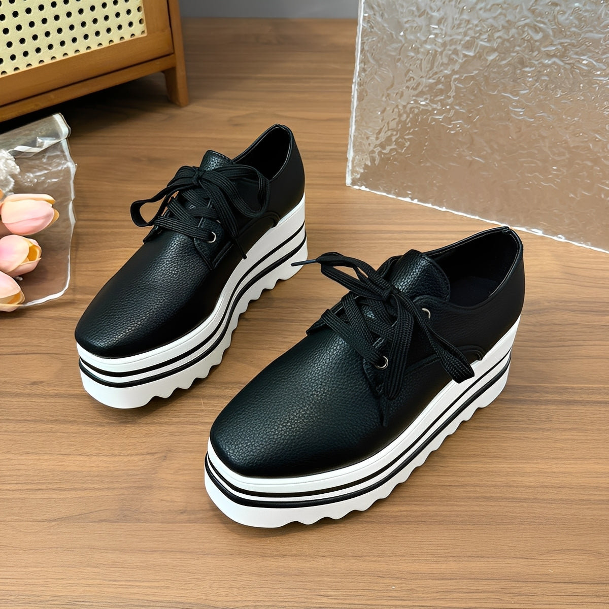 Joanne - Tennis à plateforme tendance avec semelle épaisse pour femmes