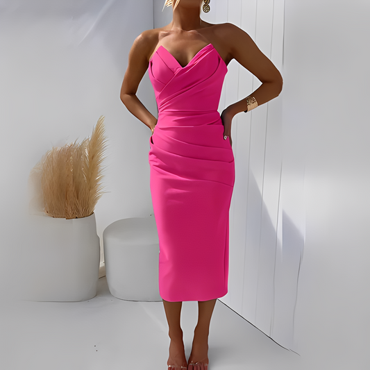 Wanda - Elegant strapless dress for women