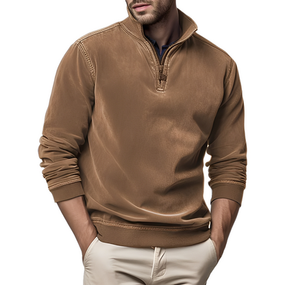 Dunstan - Sweat à la mode en polaire lavée pour homme