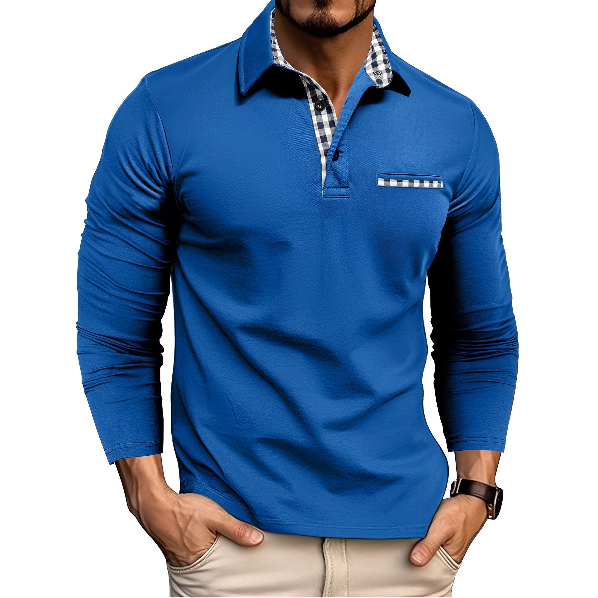 Gerald - Polo à manches longues élégant pour hommes