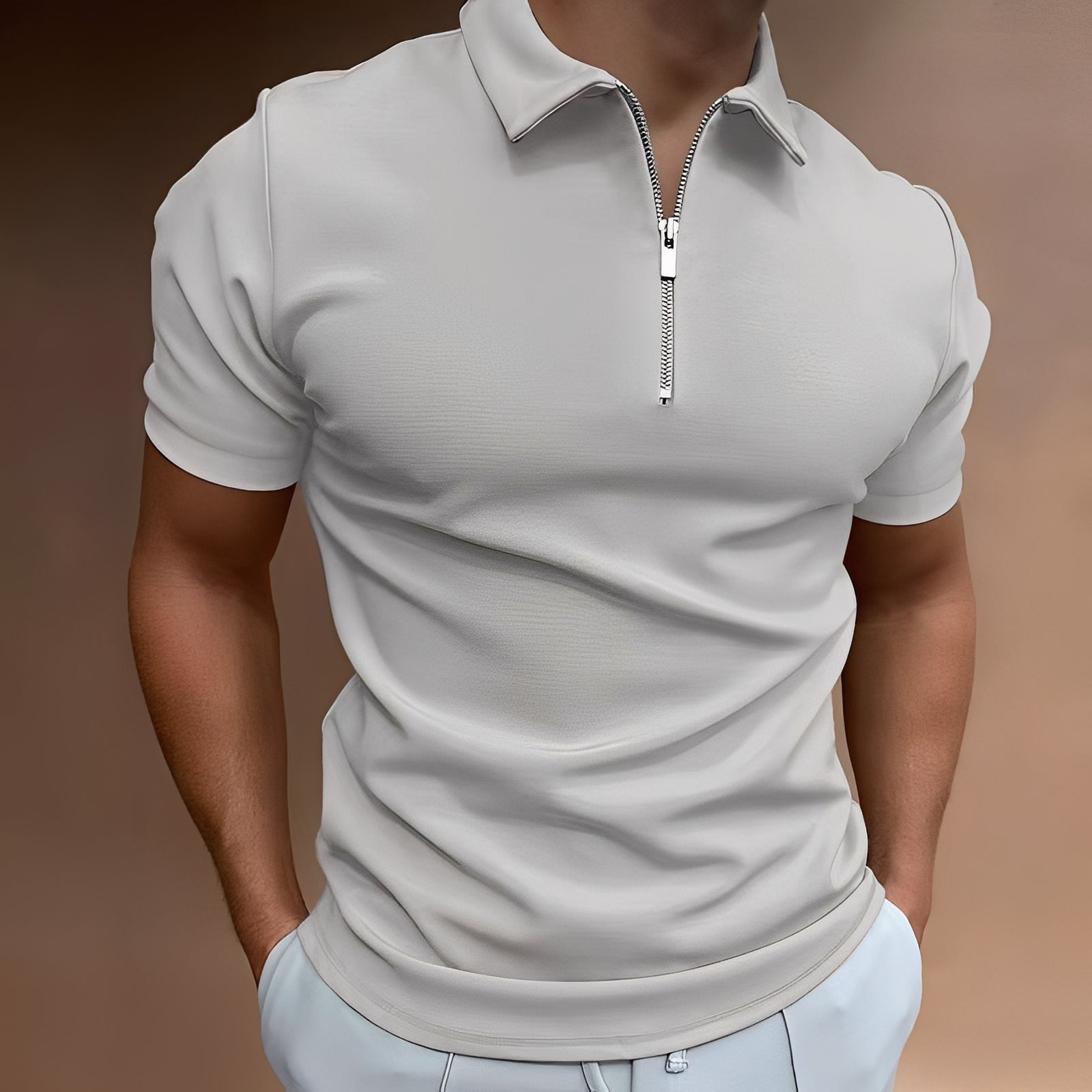 Carlos - Polo chic avec zip pour hommes