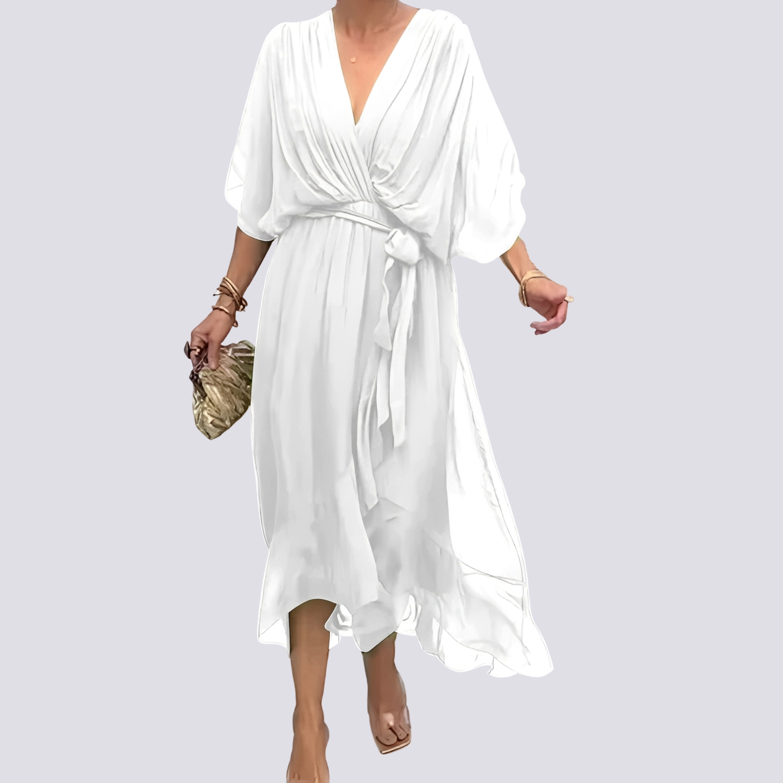 Jane - Robe Asymétrique avec Encolure V