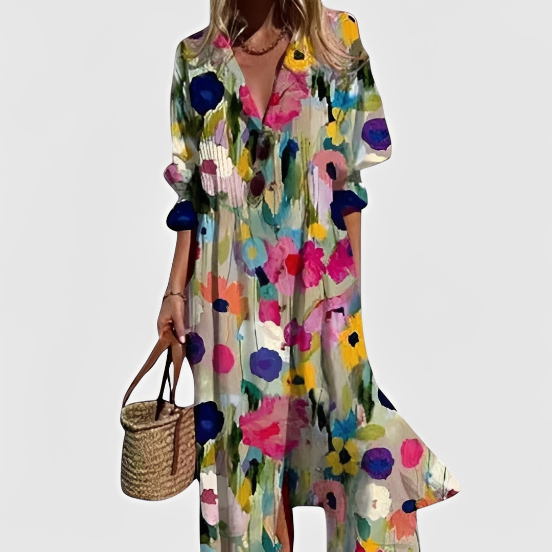 Millie - Robe midi fleuri chic