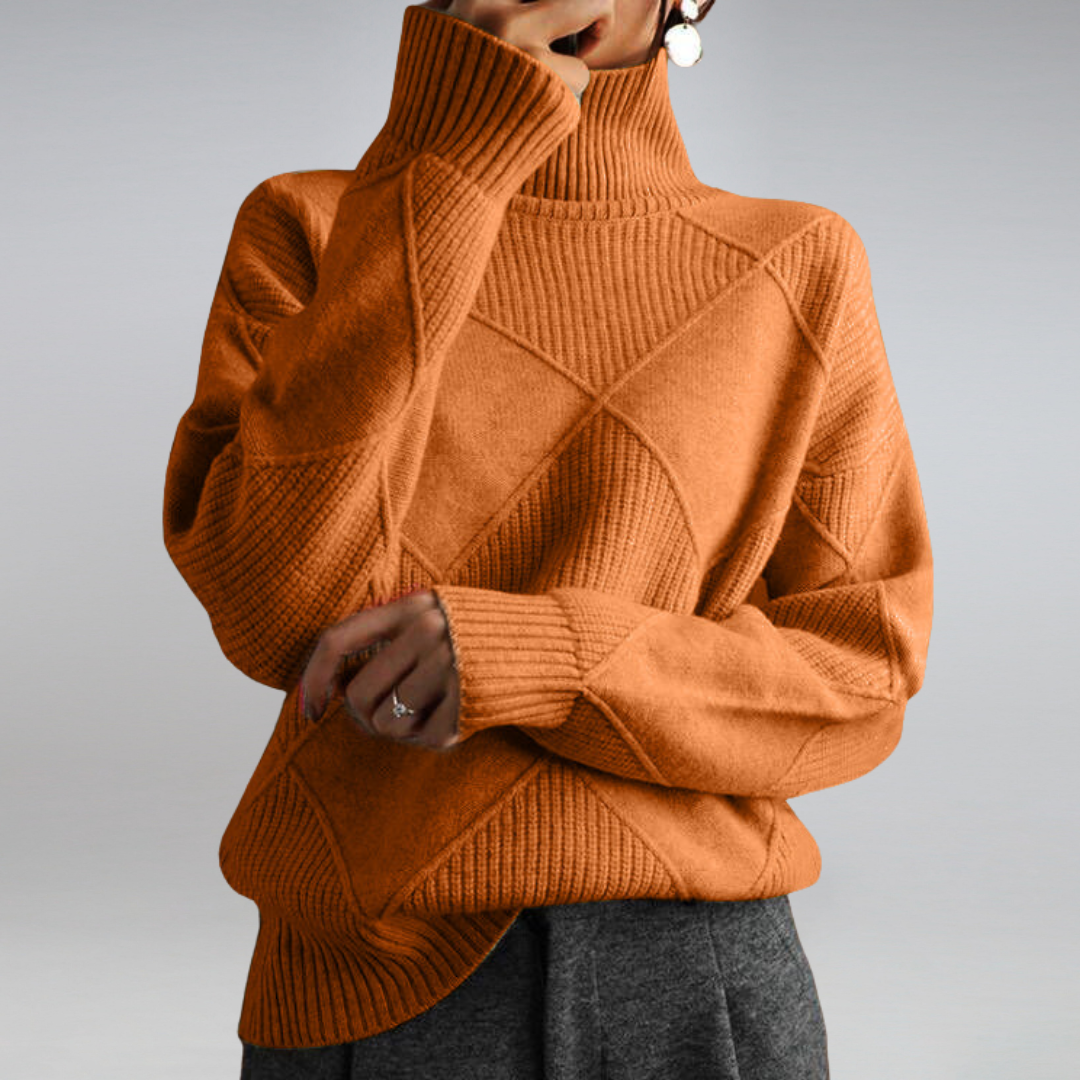 Camille – Pull Col Roulé en Cachemire Femme