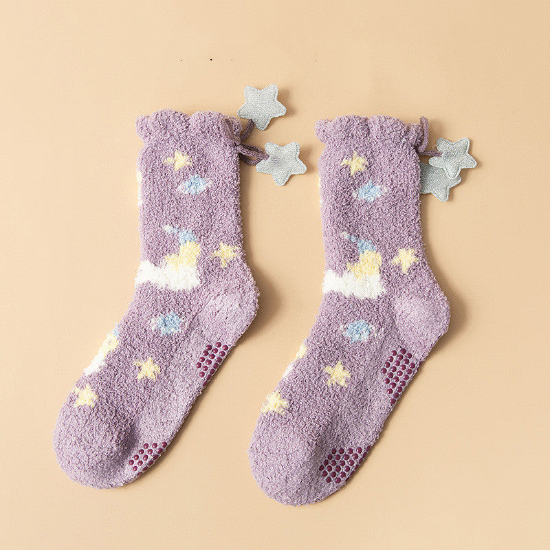 Ramona - Chaussettes d'hiver épaisses en polaire élégantes pour femmes