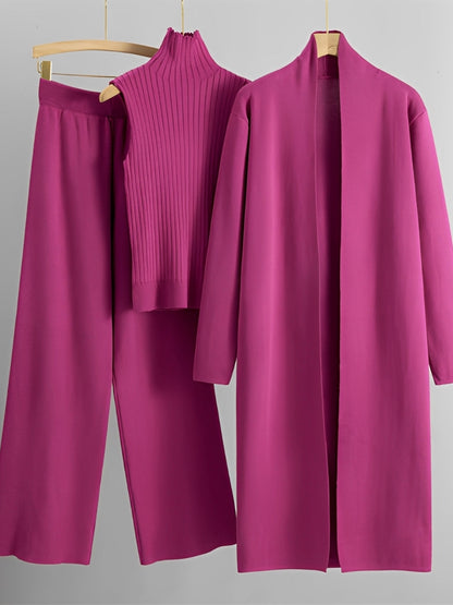 Angie - Elegantes dreiteiliges Strickset für Damen