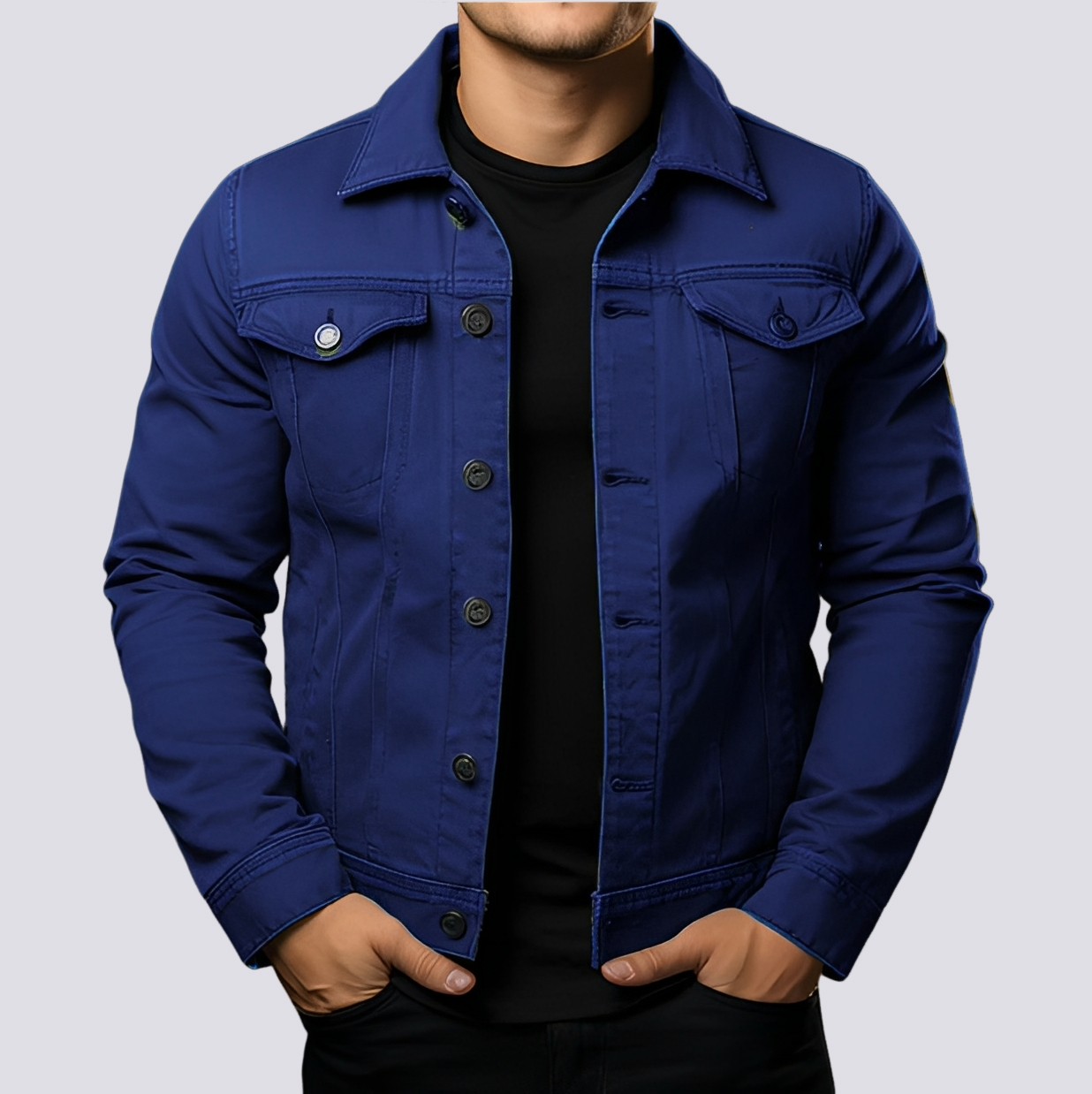 Layton - Veste en jean décontractée pour hommes